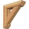 Ekena Millwork Traditional Slat Rough Sawn Bracket w/ Offset Brace, Western Red Cedar, 6"W x 22"D x 22"H BKT0604X22X22TRA06RWR - alternate 1